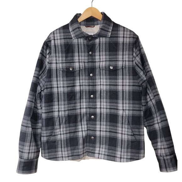 Brunello Cucinelli Other - Brunello Cucinelli plaid-check padded jacket - Men's Size 50 - Made in Italy